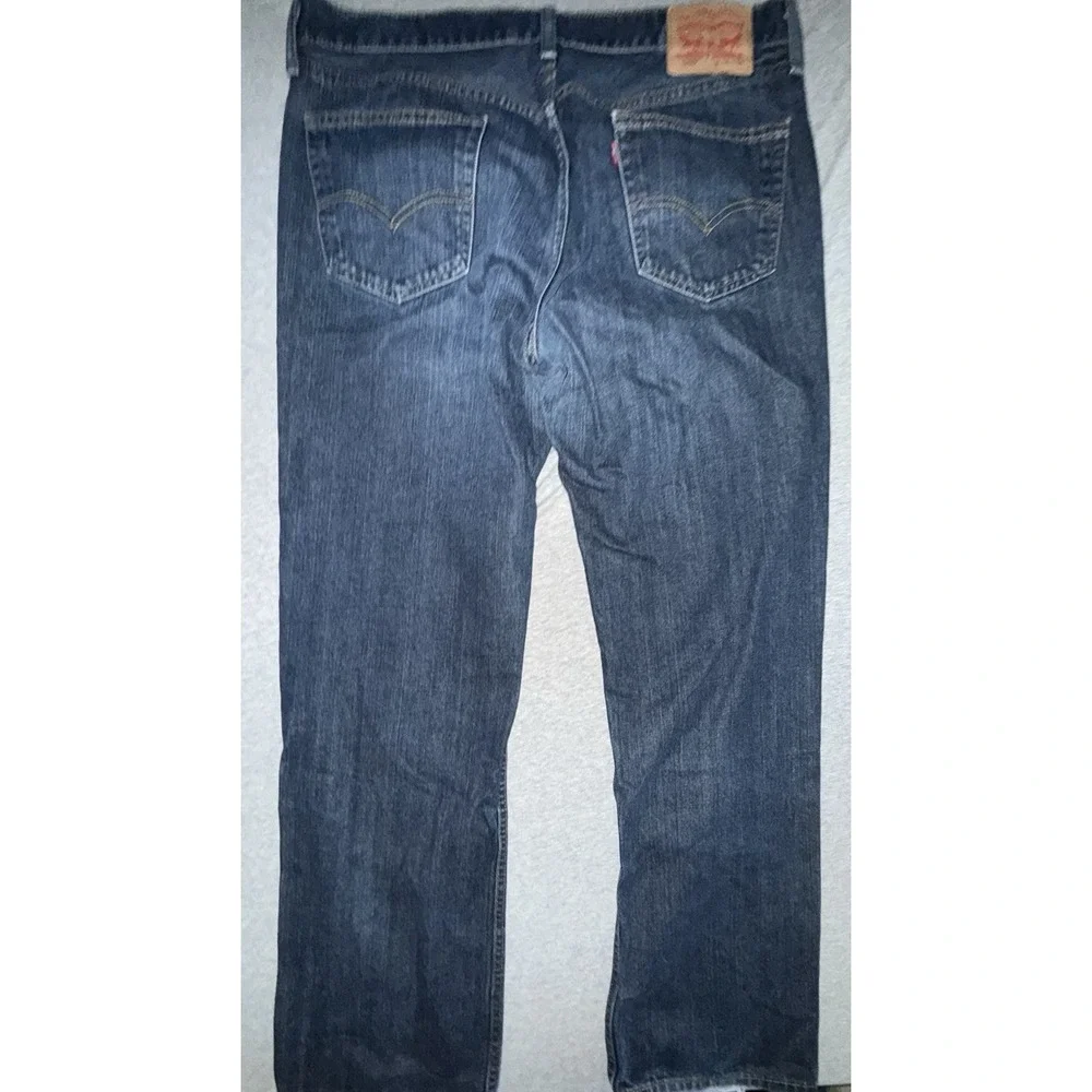 Levi‎ 559 Mens Jeans 36X34 Relaxed Fit Straight Leg Frayed Hem Buttery Soft Feel